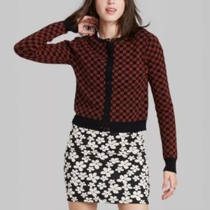 Women's Button-Front Crop Cardigan